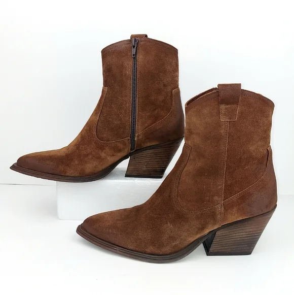 Emanuele Crasto Brown Suede Western Boots EU 39 - Picture 13 of 14